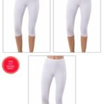 Lirona Pamuk Diz Altı Pantolon Ve Etek İçi Astar Şort Tayt - 3'lü paket Beyaz