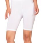 Lirona Modal Pamuk Diz Üstü Pantolon Astarı Etek İçi Astar Şort Tayt Spor Tayt - Beyaz