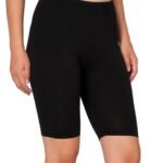 Lirona Modal Pamuk Diz Üstü Pantolon Astarı Etek İçi Astar Şort Tayt Spor Tayt - Siyah