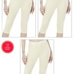 Lirona Pamuk Diz Altı Pantolon Ve Etek İçi Astar Şort Tayt - 3'LÜ PAKET açık Ten