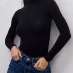 Lirona Pamuklu Tesettür Body - Siyah