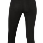 Lirona Pamuklu Likralı Diz Altı Kapri Tayt Etek Altı Tayt - Siyah