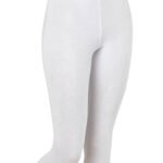 Lirona Pamuklu Likralı Diz Altı Kapri Tayt Etek Altı Tayt - Beyaz