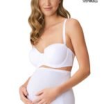 Lirona %95 Pamuklu Süprem Hamile Lohusa Yüksek Bel Bato Külot - Beyaz