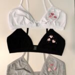 Lirona 3'Lü Paket Kız Çocuk Taşlı Pamuk Alıştırma Sütyeni Likralı Pedsiz Lastik Askılı - Karışık Renkli