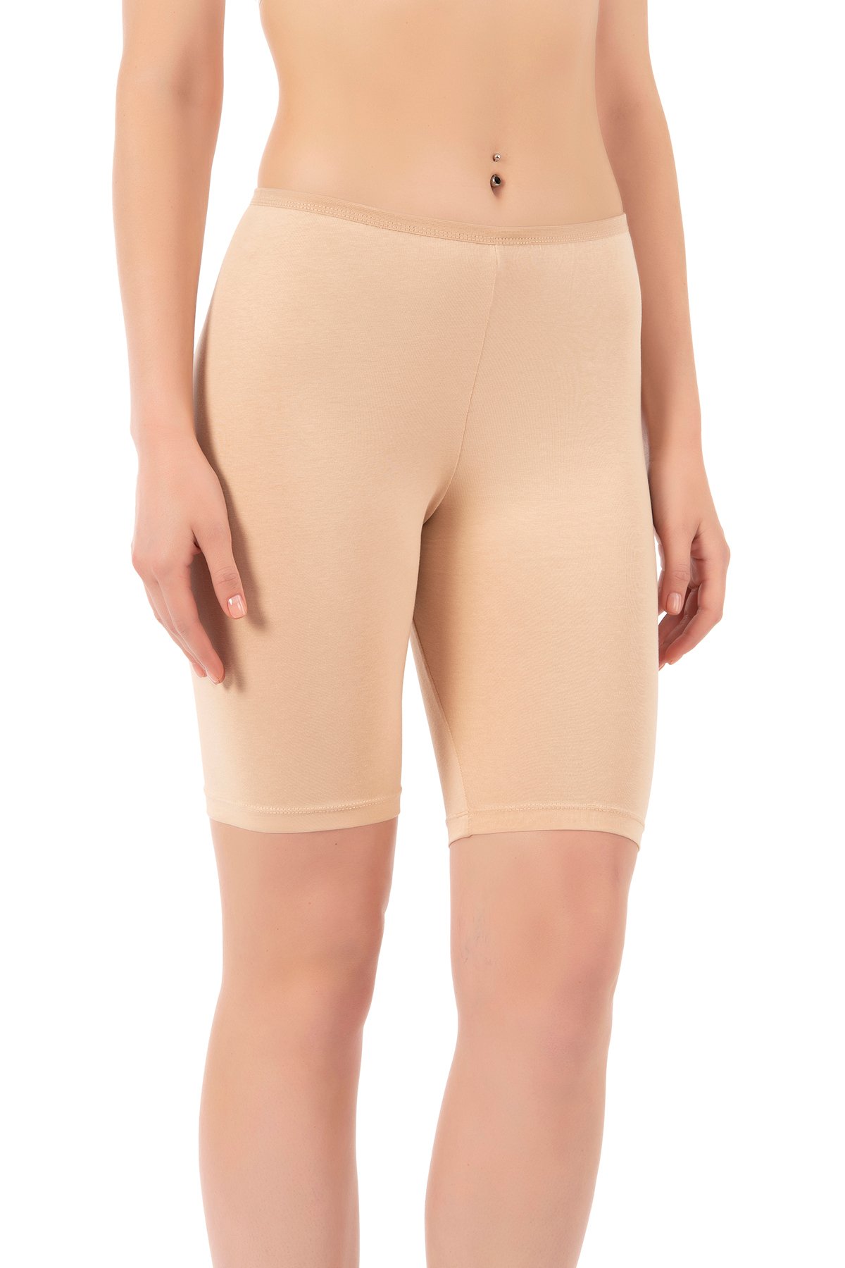 1_org_zoom-568.jpg Lirona Pamuk Diz Üstü Pantolon Ve Etek İçi Astar Şort Tayt - TEN - Görsel 1