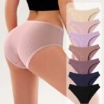 Lirona Pamuk Fitilli Ribana 7'Li Külot - Çok Renkli