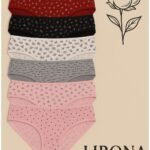 Lirona Büyük Beden Karışık Ve Düz Desen Pamuk Bato Külot - Çok Renkli