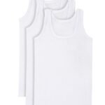 Lirona 3'Lü Paket %100 Pamuk Erkek Çocuk Ribana Atlet - Beyaz