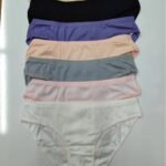 Lirona 10'Lu Paket Büyük Beden Pamuklu Fitilli Ribana Bato Külot - Çok Renkli