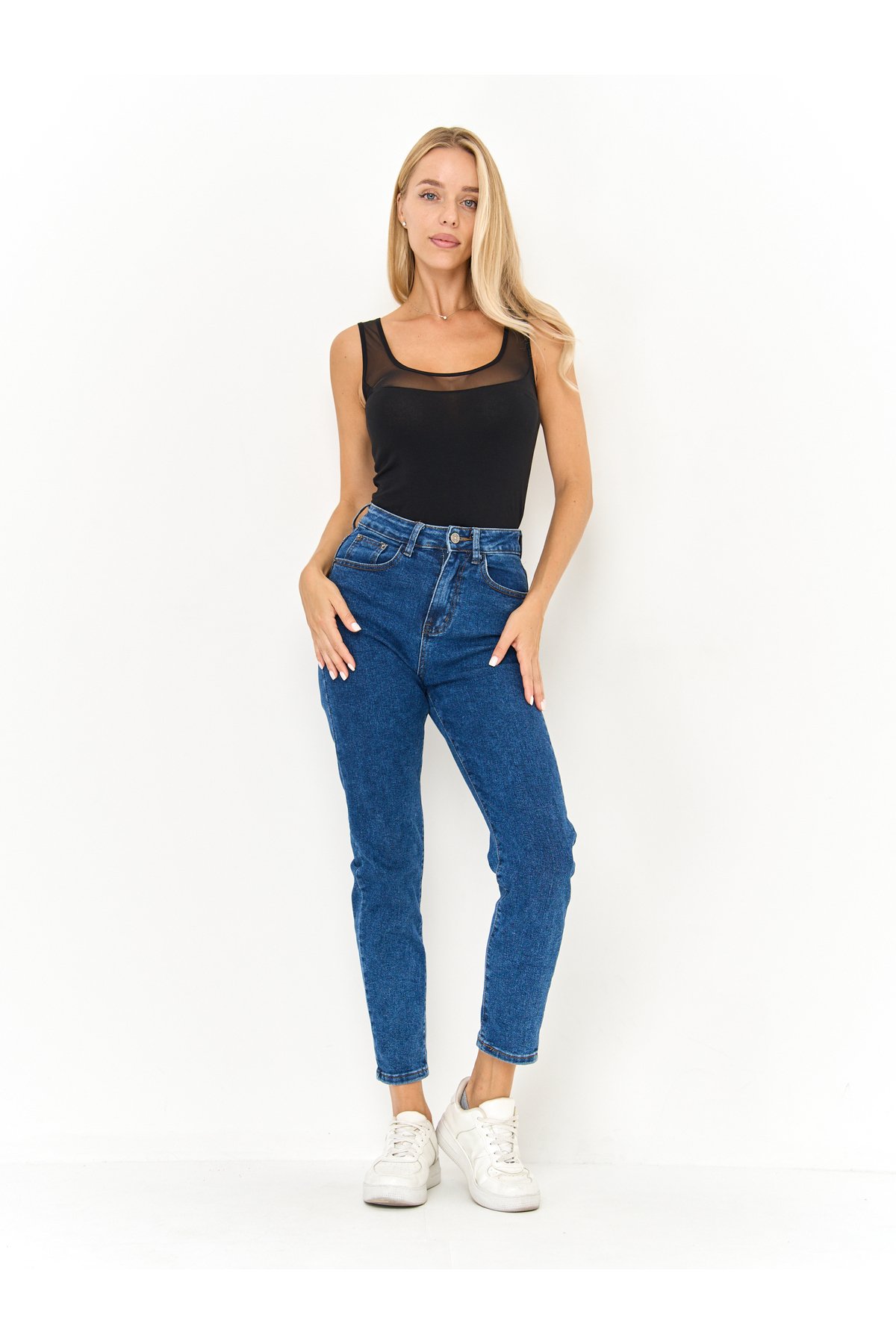 1_org_zoom-798.jpg Lirona Likralı Pamuklu Tül Detaylı Kalın Askılı Atlet Atlet - Siyah - Görsel 1