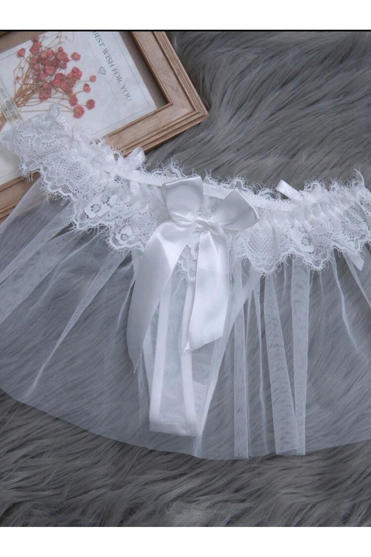 1_org_zoom-826.jpg Kadın Beyaz Özel Açık Tül Fırfırlı Tütü Külot - Görsel 1