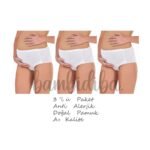 Lirona 3'lü Pamuklu Hamile Lohusa Kadın Külot - Beyaz