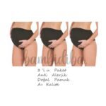 Lirona 3'lü Pamuklu Hamile Lohusa Kadın Külot - Siyah