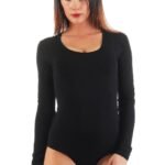 Lirona Kadın Pamuklu Uzun Kollu Çıtçıtlı - Siyah