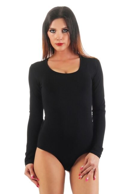 Lirona Kadın Pamuklu Uzun Kollu Çıtçıtlı - Siyah